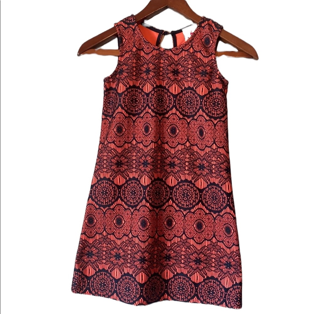 Jenna & Jessie Brand Girls’ Navy and Salmon Pink Sleeveless Dress